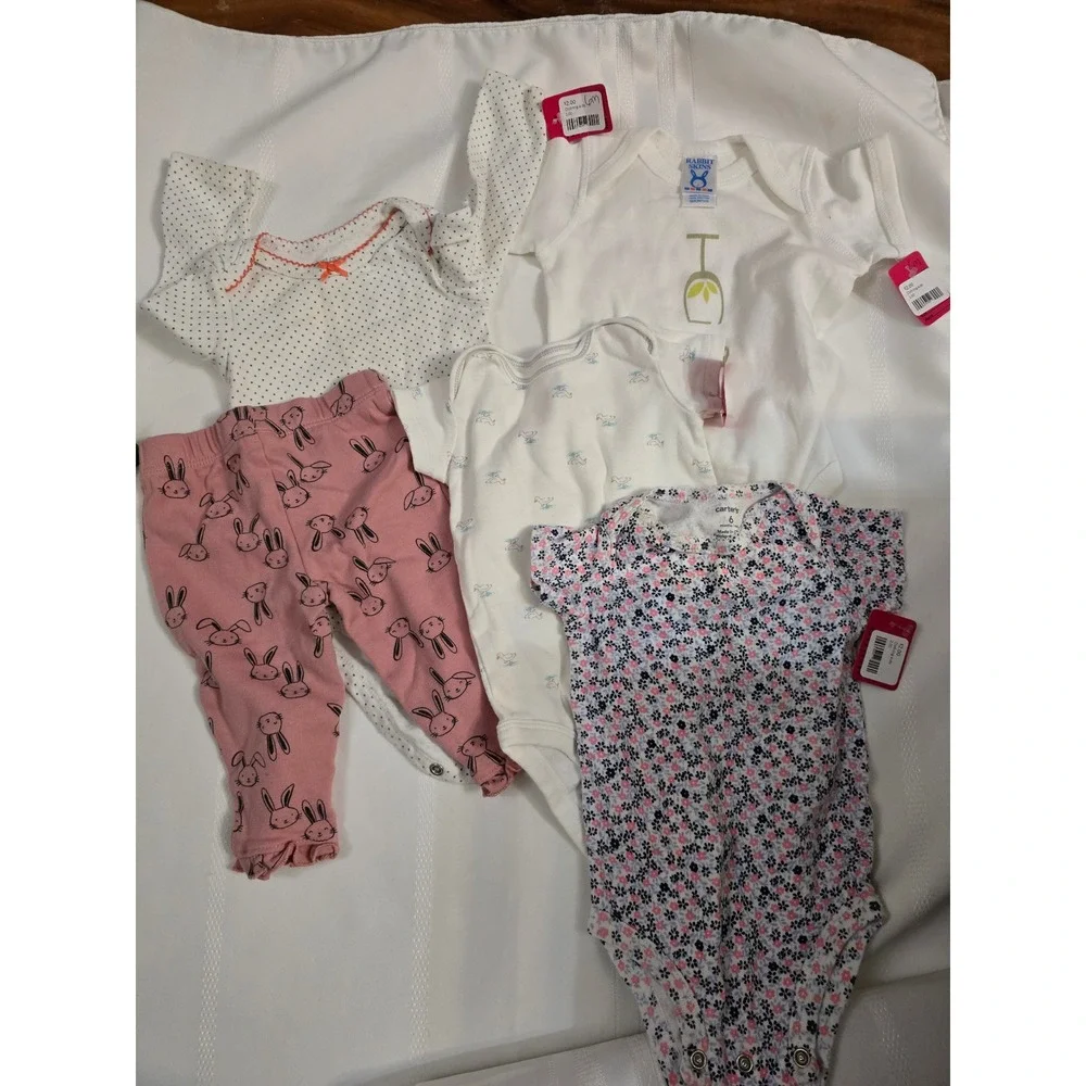 Carters Rabbit Skins Baby Bodysuit‎ Leggings Shorts Bundle Lot of 10 6M